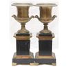 Image 6 : Pr OF 19th C BRONZE & MARBLE GREEK REVIVAL URNS