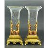Image 1 : Pr OF FRENCH ENAMELED DORE BRONZE BUD VASES