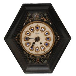 19th CENTURY SEBIRE ST. PIERRE WALL CLOCK