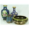 Image 1 : 4 PIECE LOT OF CHINESE ENAMELED METAL CLOISONNE