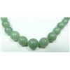 Image 2 : CHINESE JADEITE BEADED NECKLACE w 14K YG CLASP