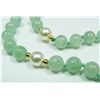 Image 2 : A JADEITE PEARL AND 14K YG BEADED NECKLACE