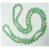 Image 4 : A JADEITE PEARL AND 14K YG BEADED NECKLACE