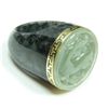 Image 2 : 14K YELLOW GOLD & CARVED JADE DRAGON RING