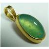Image 1 : A CHINESE 22K & 18K YG TEAR DROP CABOCHON
