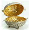 Image 2 : A JUDAICA 835 SILVER ETROG FORM HINGED BOX