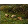 Image 3 : JOHN BATES NOEL OIL CANVAS OF SHEEP GRAZING
