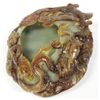 Image 2 : EXQUISITE BURMESE JADE DRAGON & PHEONIX WATER POT
