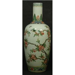 18th/19th C CHINESE PORCELAIN PEACH BLOOM VASE