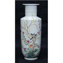 19th CENTURY CHINESE JIAQING BIRD SCENE VASE