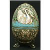 Image 1 : RUSSIAN SILVER JEWELED & ENAMELED EGG BOX