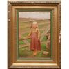 Image 2 : J.G. BROWN OIL PAINTING ON BOARD OF YOUNG GIRL