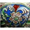 Image 4 : RUSSIAN SILVER ENAMELED FLORAL KOVSH