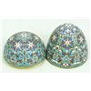 Image 4 : RUSSIAN SILVER ENAMELED EGG BOX w STAND