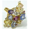 Image 2 : 18K YG GEMSTONE TUTTI FRUTTI DIAMOND RING