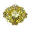 Image 1 : 18K YG JUDITH RIPKA 10CT CITRINE & DIAMOND RING