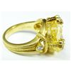 Image 3 : 18K YG JUDITH RIPKA 10CT CITRINE & DIAMOND RING