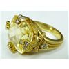 Image 4 : 18K YG JUDITH RIPKA 10CT CITRINE & DIAMOND RING