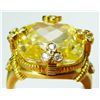 Image 6 : 18K YG JUDITH RIPKA 10CT CITRINE & DIAMOND RING