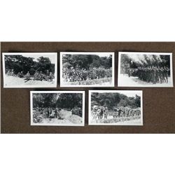 5 ORIGINAL NAZI LUFTWAFFE MILITARY FUNERAL PHOTOGRAPHS