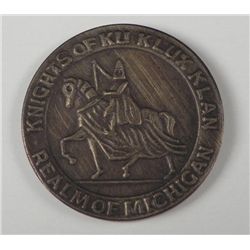 KKK/KU KLUX KLAN 1919 REALM OF MICHIGAN MEDALLION -1919