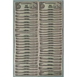 Rare 50 Japanese Bills Currency CU Consec Numbered