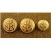 Image 1 : 3 Civil War Naval Original Gilt Buttons USNR w/ Anchor