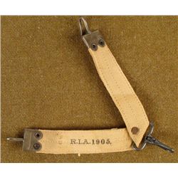 WWI U.S. CANVAS & METAL SWORD HANGER ROCK ISLAND 1905