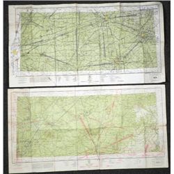 2 WWII STRATEGIC MILITARY MAPS CINCINNATI AND NASHVILLE