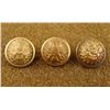 Image 1 : 3 Civil War Original Small Gilt Buttons Horstmann Bros