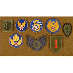 COLLECTION OF 8 US PATCHES TH, 6TH,8TH AF-AA-1 DIVISION