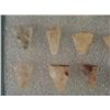 Image 2 : 12 Small Indian Bird Point Arrowheads Set in Case