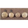 Image 1 : 4 Civil War Small Antique Buttons U.S. Navy Gilt