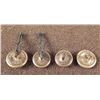 Image 2 : 4 Civil War Small Antique Buttons U.S. Navy Gilt