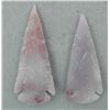 Image 1 : 2 Indian Dovetail Arrowheads Large 3 Inch Plus