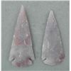 Image 2 : 2 Indian Dovetail Arrowheads Large 3 Inch Plus