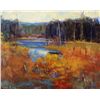 Image 1 : Ken Roth, Fall Marsh, Signed Oil Painting