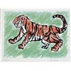 Image 1 : Rei Saeki, Tiger, Signed Lithograph