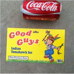 CHILD'S PLAY GOOD GUYS INDIAN TOMAHAWK SET LABEL