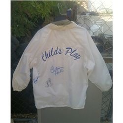 CHILD'S PLAY ORIGINAL CREW JACKET THE ONLY ONE KNOWN SIGNED BY ED GALE & CATHERINE HICKS