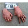 Image 1 : PAIR OF SILICONE HANDS CHOPPED OF FINGER HORROR PROPS