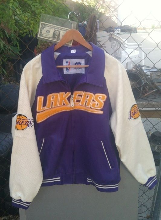 Lakers Los Angeles Nba Basket Ball Vintage All Leather Jacket