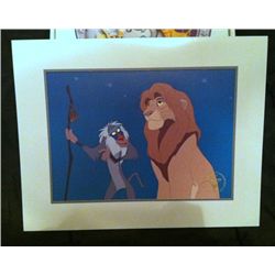THE LION KING SIMBA RAFIKI LITOGRAPH WITH FRAME DISNEY STORE
