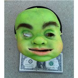 SHREK BABY GREEN SILICONE PUPPET HEAD SKIN HAND PUNCHED EYEBROWS
