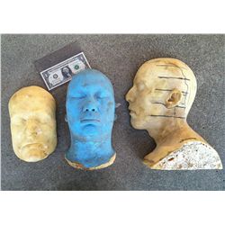 3 HUMAN FACE CASTINGS HORROR PROPS ROBIN WILLIAMS?