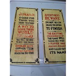 SET OF JUMANJI GAME RULES MOVIE PROPS
