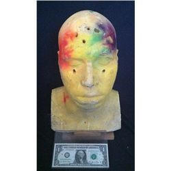 HEAD NECK RIGID FOAM SCULPTING BUST ON STAND HORROR PROP