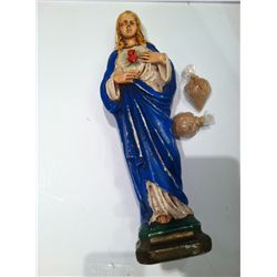 LOST TV SERIES PLASTER HAIL MARY STATUE WITH PROP HEROIN BAGS