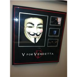 V FOR VENDETTA MASK DISPLAY WITH CUSTOM FRAME