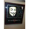 Image 1 : V FOR VENDETTA MASK DISPLAY WITH CUSTOM FRAME